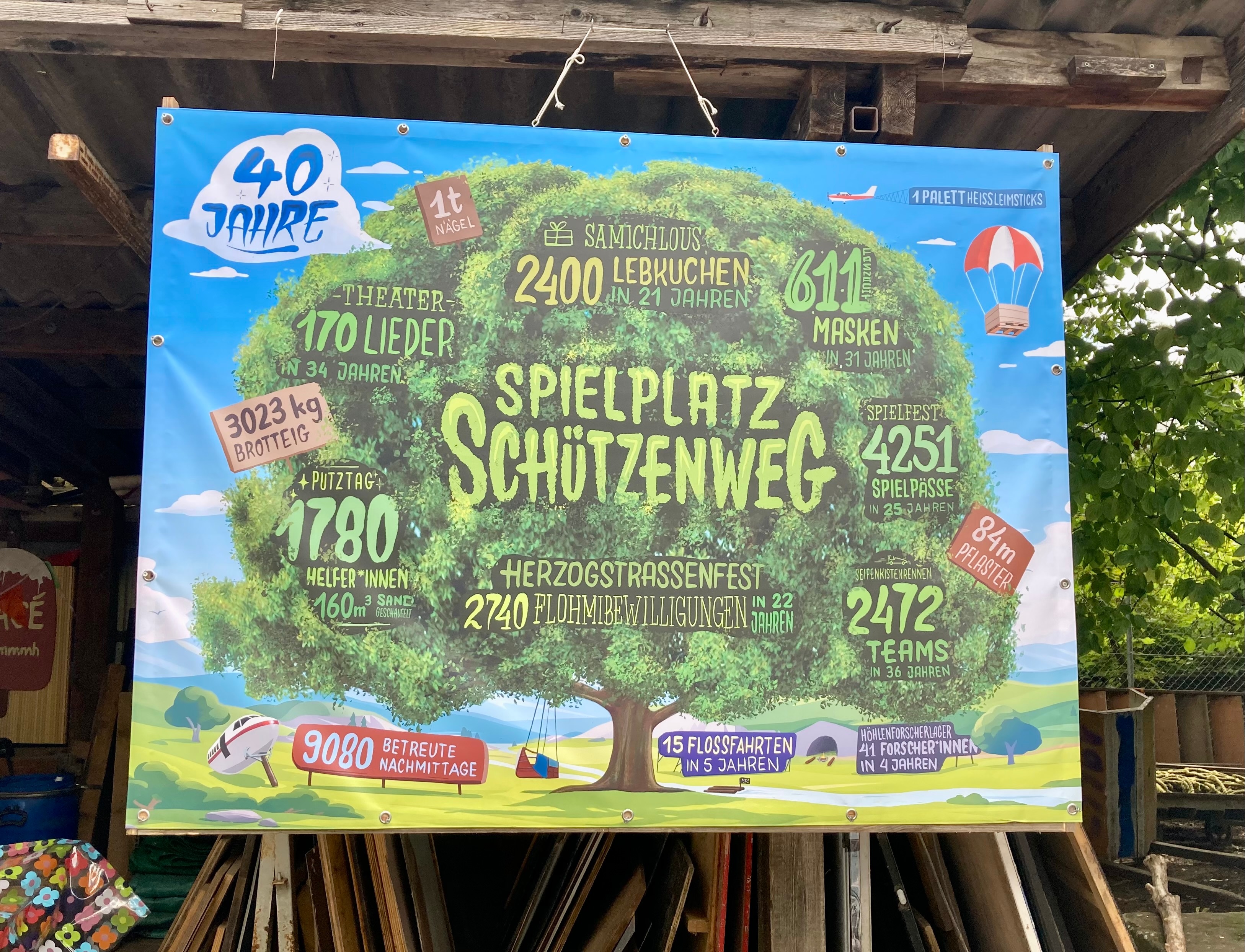 Flyer 40 Jahre Spielplatz am Schützenweg